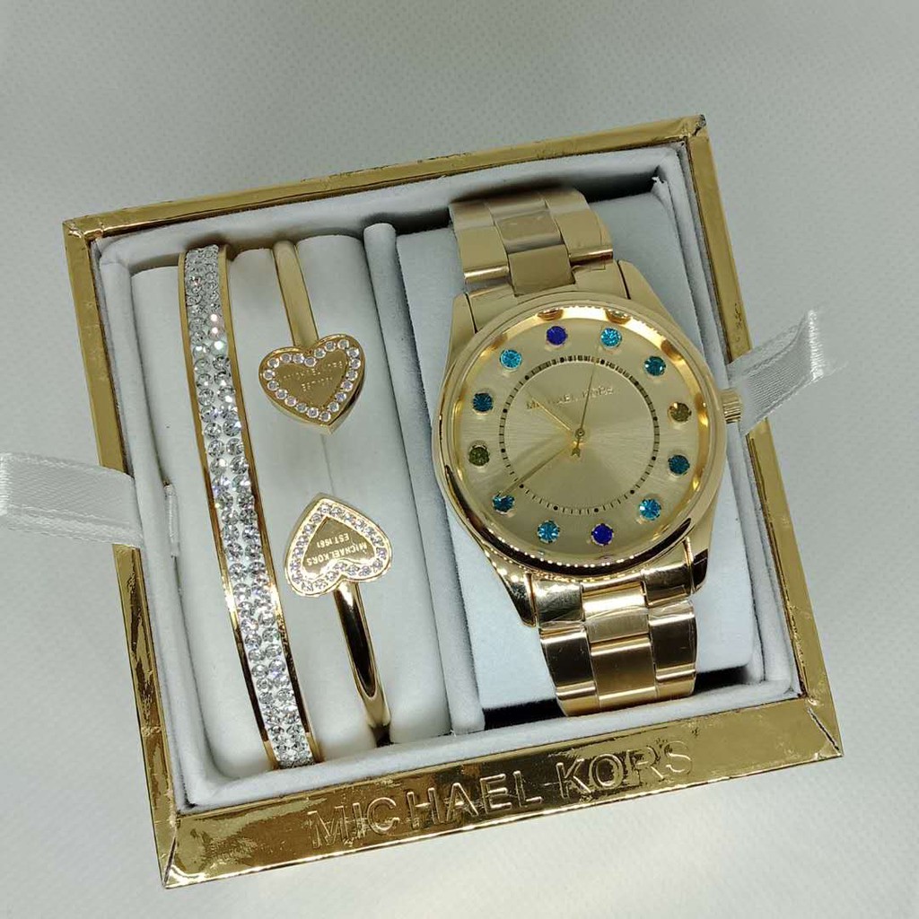 michael kors colette gold tone watch