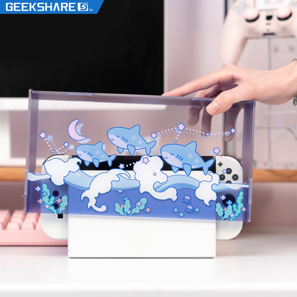 Geekshare Nintendo Switch OLED Acrylic Dust Cover Cute Dock Cover