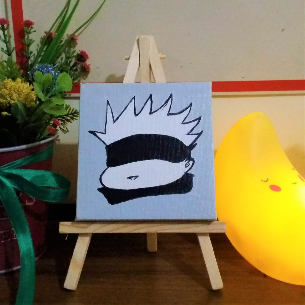 Anime Jujutsu Kaisen Gojou Satoru minimalist Mini Canvas Wall decor painting  | Shopee Philippines
