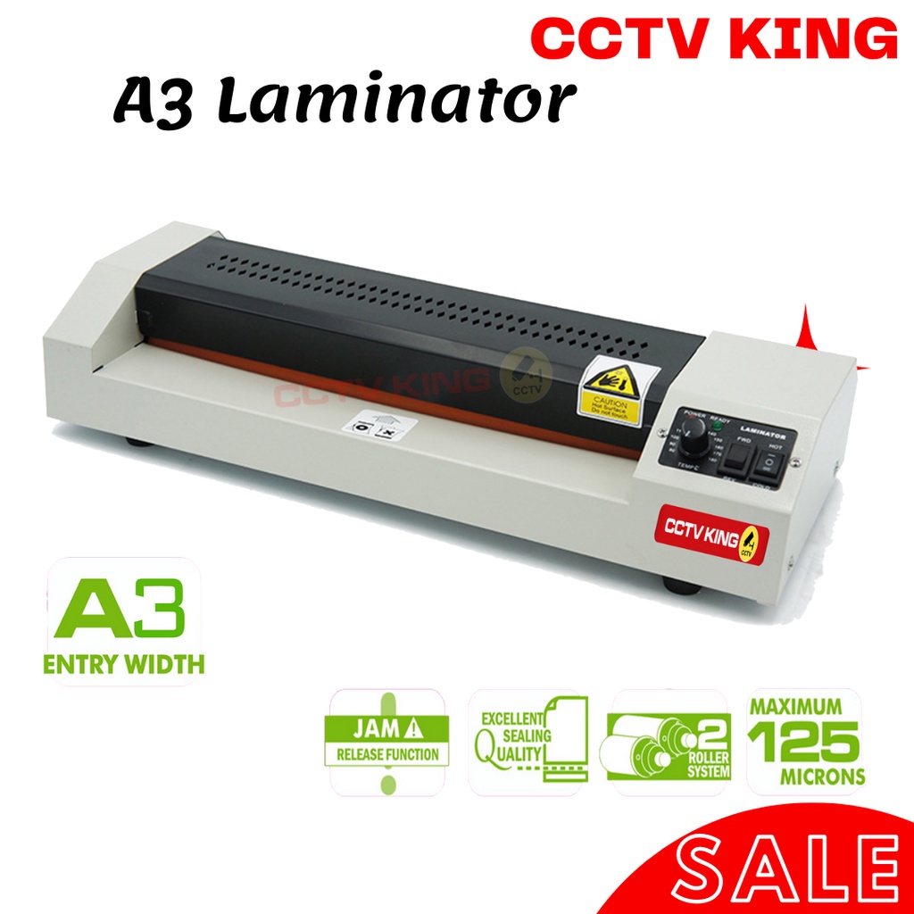 CCTV KING A3 Laminator, Laminating Machine, ID Hot and Cold Laminator Shopee Philippines