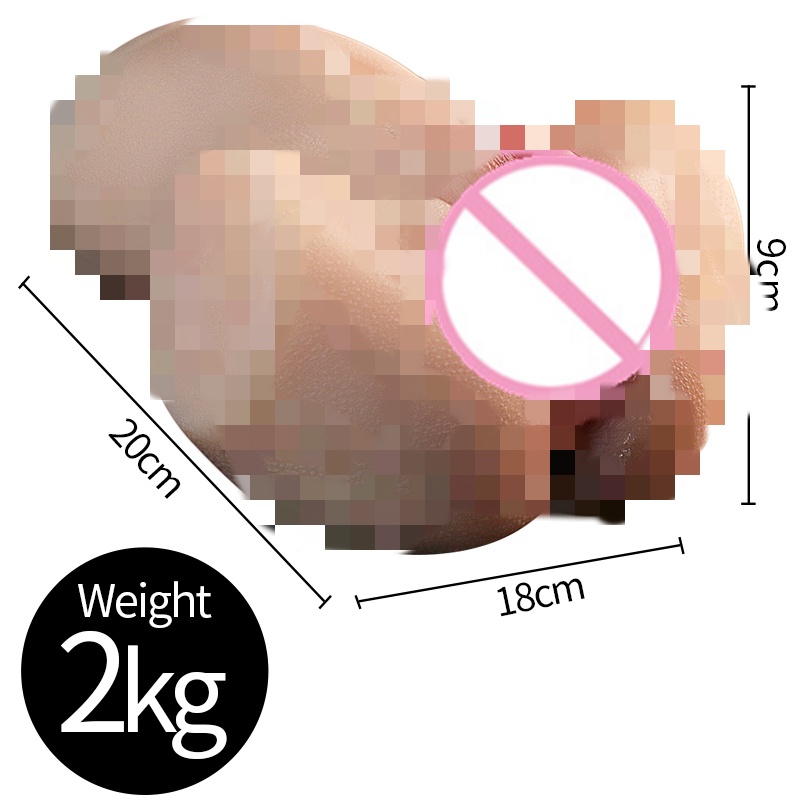 New 1:1 Half body Flesh Light for men Big Butt 2kg Real Inverted Model Sex Toys Male Masturbation
