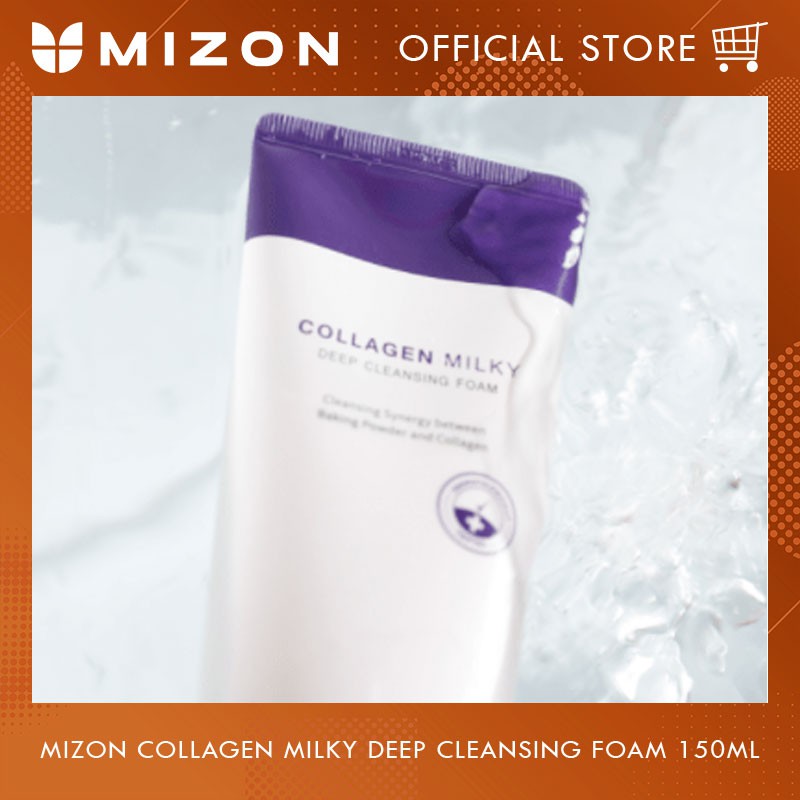 mizon collagen milky deep cleansing foam