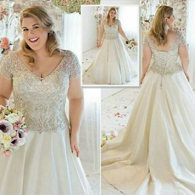 plus size bridal gowns with sleeves