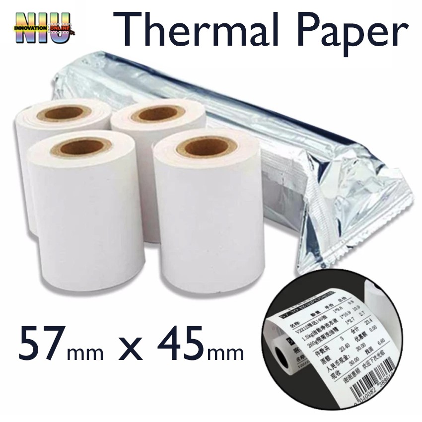 4pcs 57x50mm Thermal Receipt Paper Roll Thermal Paper Shopee Philippines 4924
