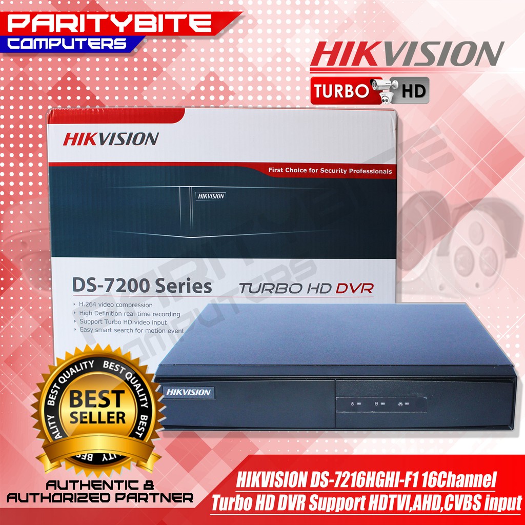 Hikvision Ds 7216hghi F1 16ch Turbo Hd Dvr Hdtvi Ahd Cvbs Shopee Philippines