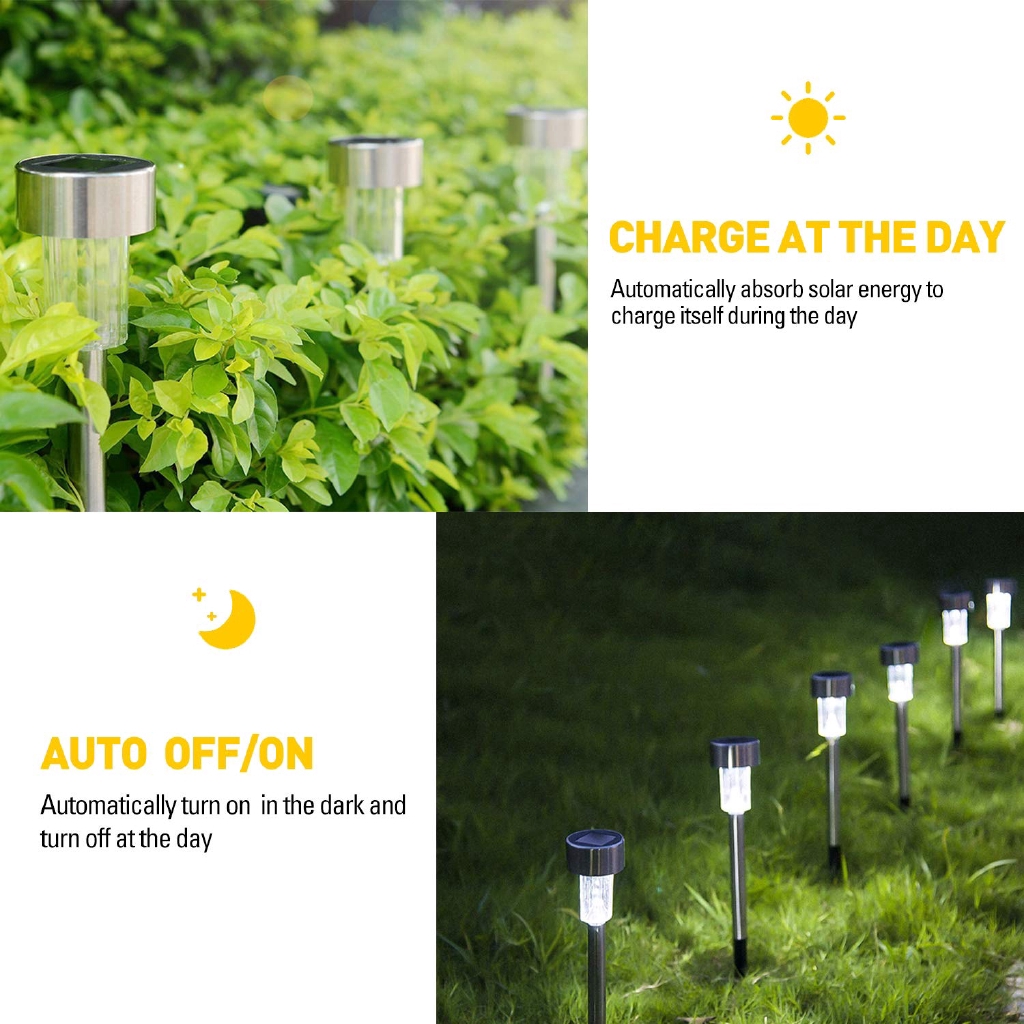 Stainless Steel Outdoor Solar Lights, How To Turn Off Landscape Lights