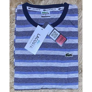 1047 Round Neck Stripes Pure Cotton T-shirt for Men (COD)