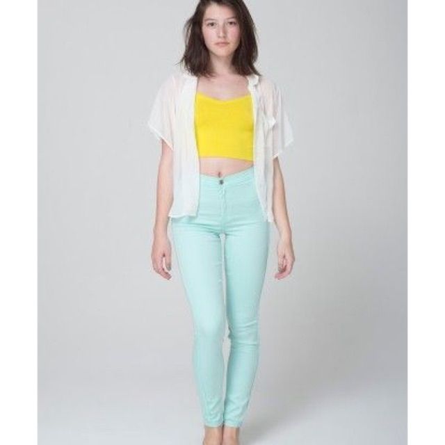 COLORED HIGH WAISTED JONI JEANS(MINT GREEN) Shopee Philippines