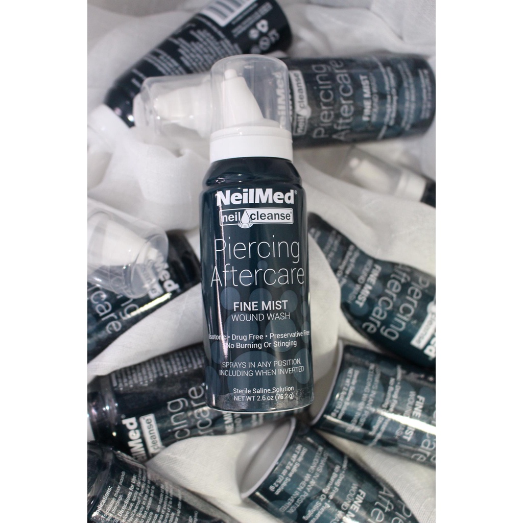 NeilMed Piercing Aftercare Fine Mist Wound Wash (75 mL) Shopee