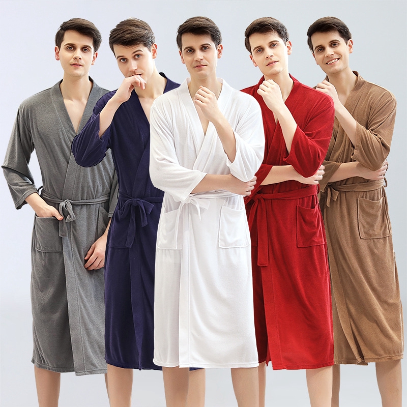 Hotel towel Terry bathrobe spring and summer thin Nightgown men's Day ...
