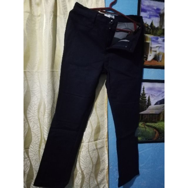 navy blue skinny slacks