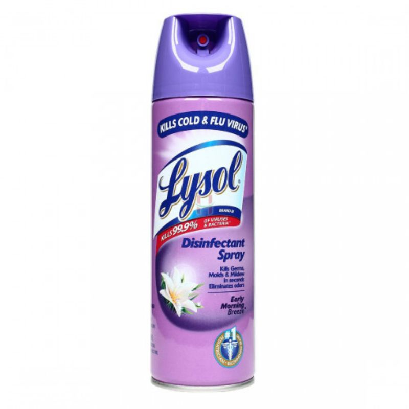 Lysol disinfectant spray eliminates odors early morning breeze (170g