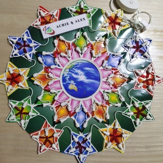 street light Achie&Alex# WITH BOX Christmas Light Parol 12 STAR Around Circle Colorful Lant #4
