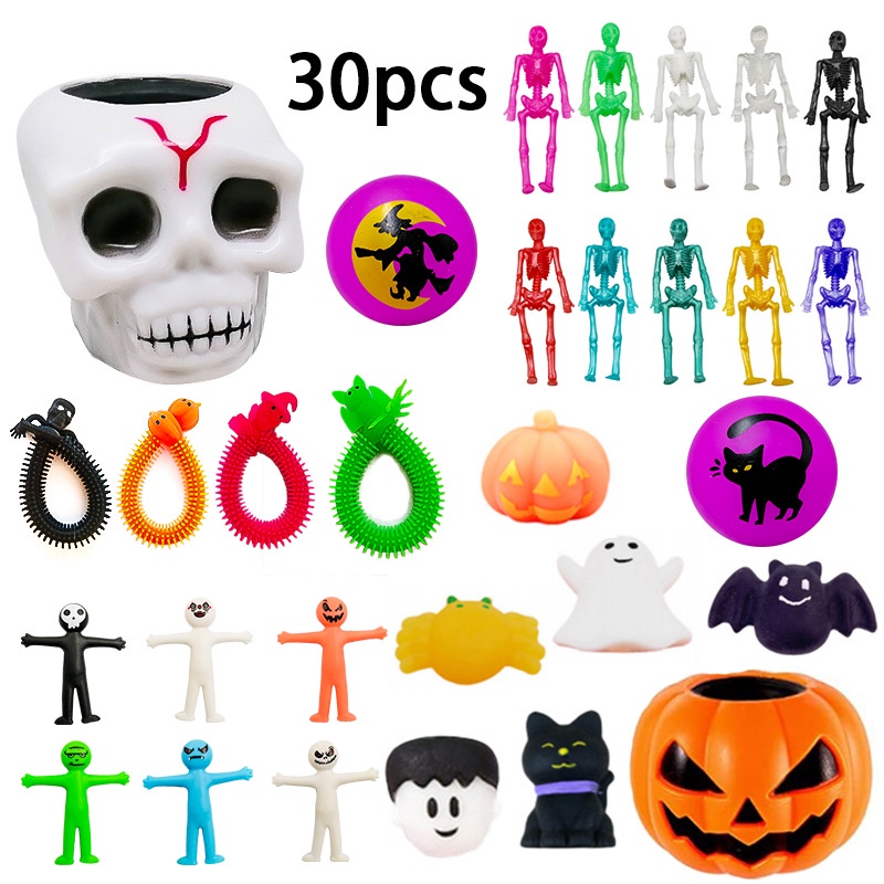 Tiktok Halloween Toy Set Skull Pumpkin squishy toys Fidget Toy Stress