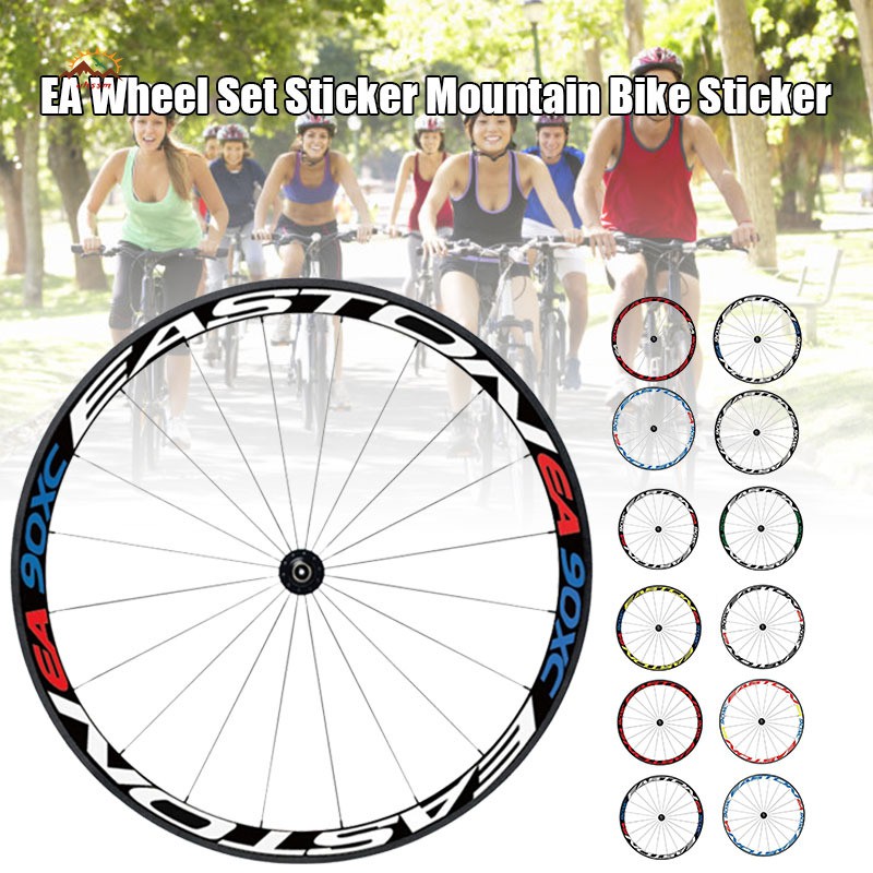 XQ 2Pcs EA Wheel Set Stickers Mountain Bike Wheel stickers Ring