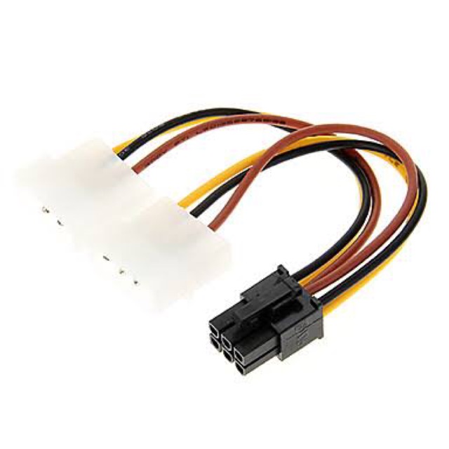 Molex to 6 pin videocard converter PCI E 4 pin to 6 pin Power Splitter ...