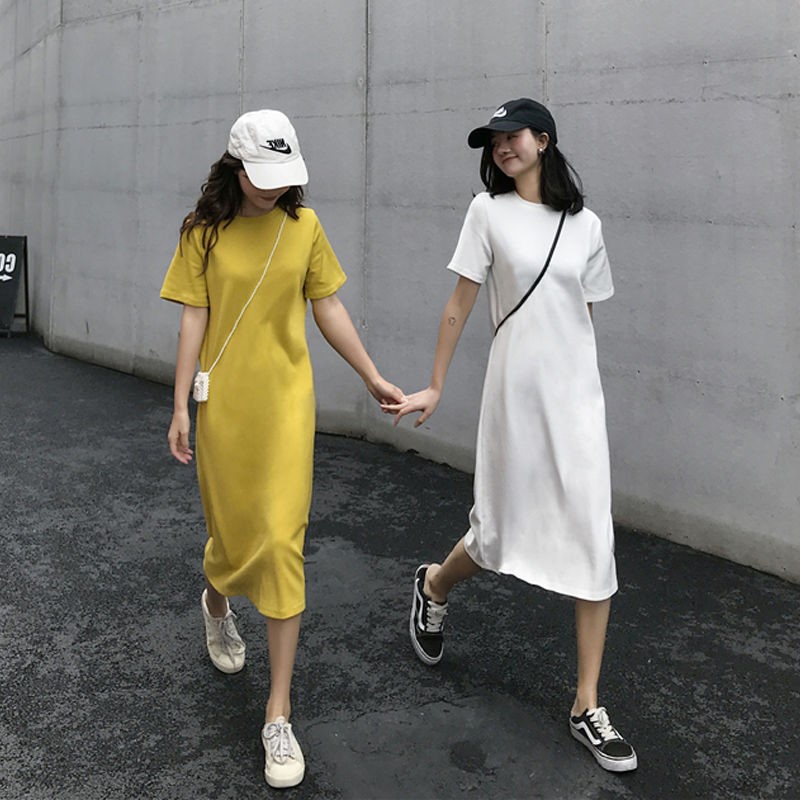 korean t shirt dress