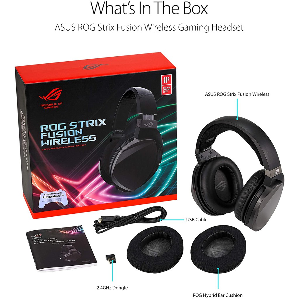 Asus Rog Wireless Gaming Headset Strix Fusion Shopee Philippines