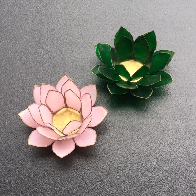Pre Loved Capiz Lotus Home Decor Tea Light Candle Holder Sold Per Piece Used Shopee Philippines