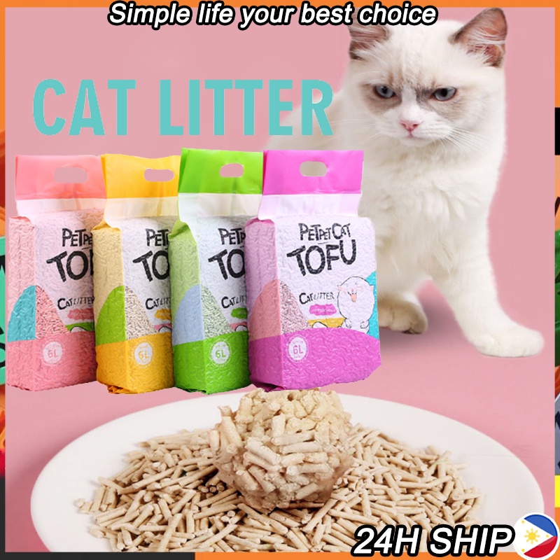 Tofu Cat Litter 6L Cat Sand Super Clumping Cat Litter Food Grade Plant