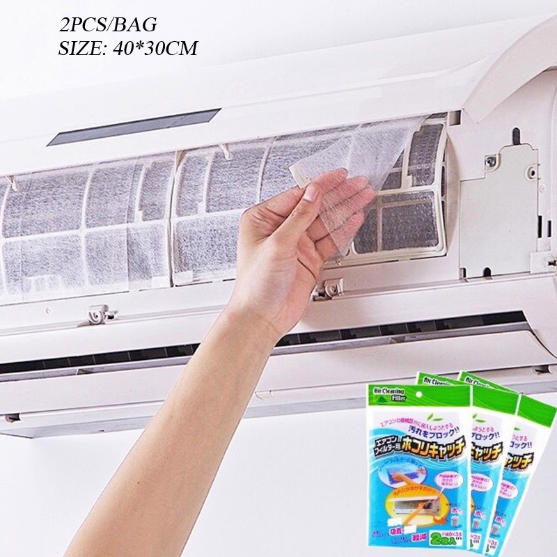 4pcs/2 sets Home Air Conditioning Filters Anti-dust Filter Mesh Air Cleaning 