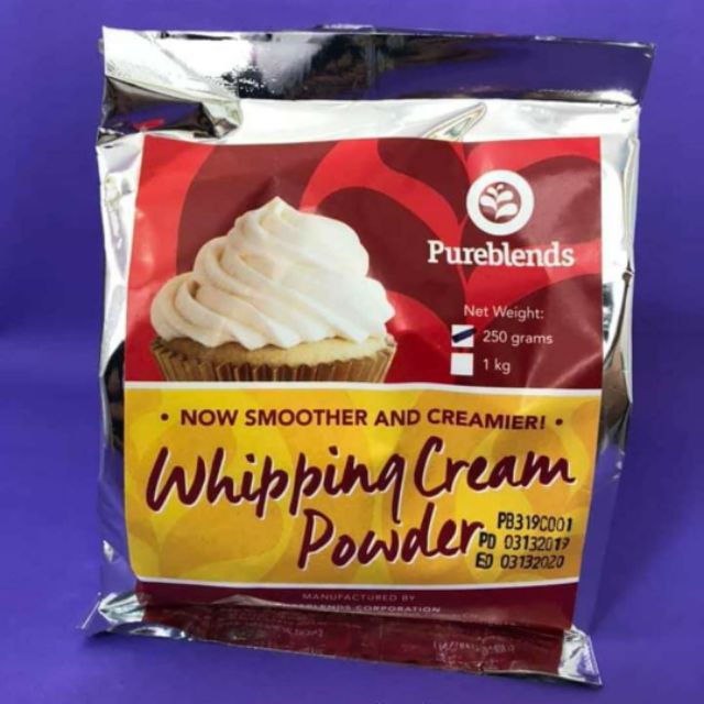 Pureblends Whipping Cream Powder 250g Shopee Philippines