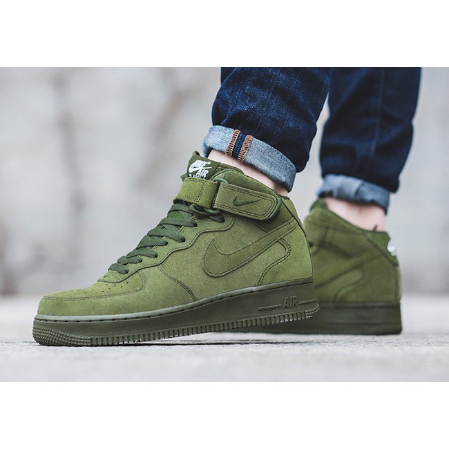 nike air force 1 green suede high top