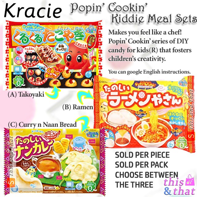 Kracie Popin Cookin Takoyaki Ramen Or Curry With Naan Bread