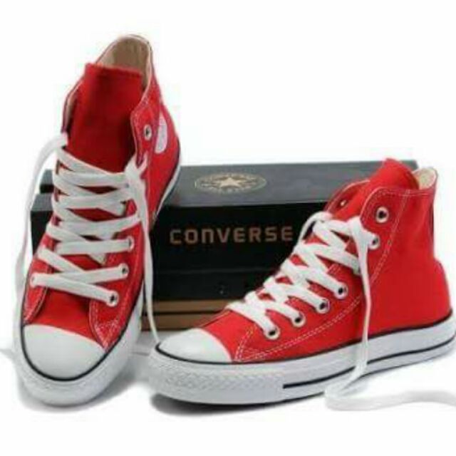 converse red high cut