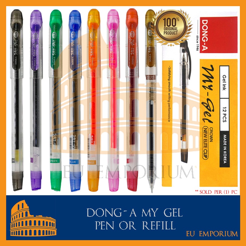 DongA Mygel Ballpen MyGel Dong A My Gel Sign Pen Refill Pens Black