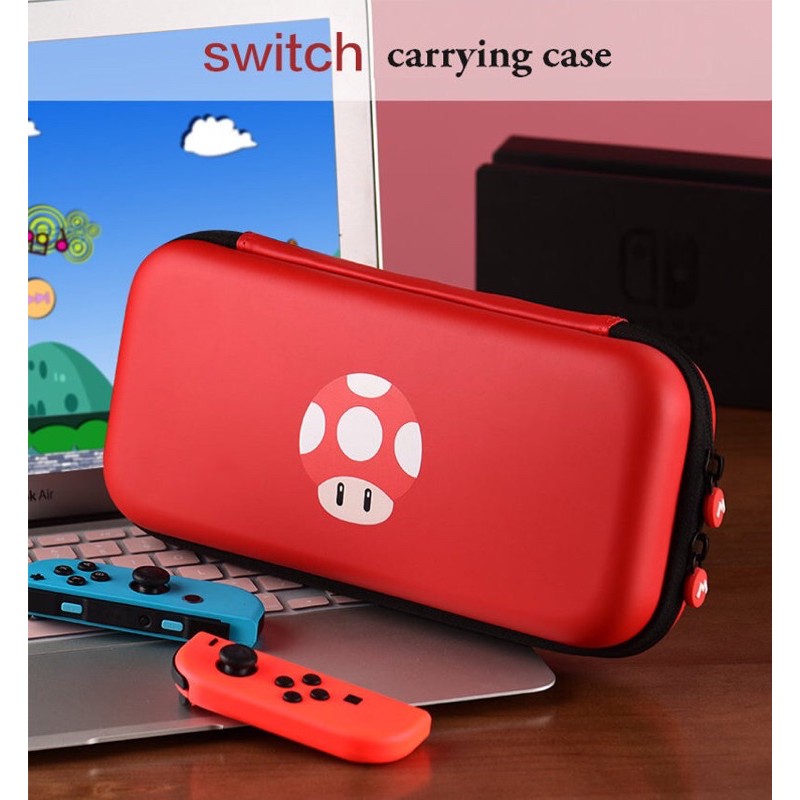 Nintendo Switch Case Cute Mario Red Mushroom Carrying Case 10 Game Cards Holding Bag Shopee Philippines