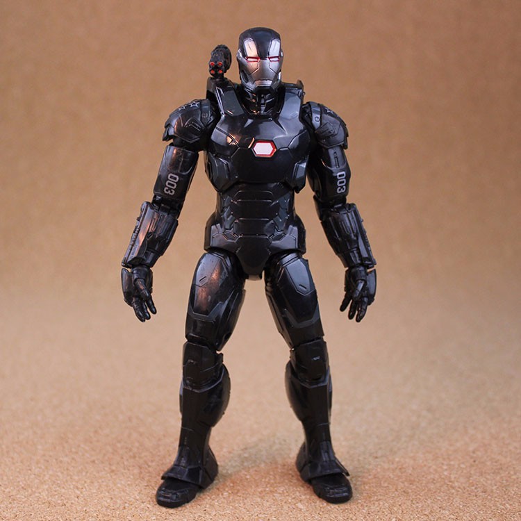 black iron man action figure