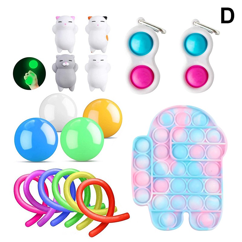 22 Pack POP IT Fidget Sensory Toy Set 