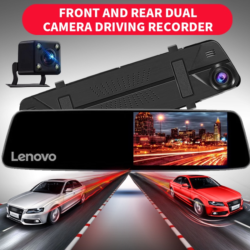 Lenovo Car Camera Driving Recorder Rearview Mirror Car Video Recorder Full HD 1080P reverse camera