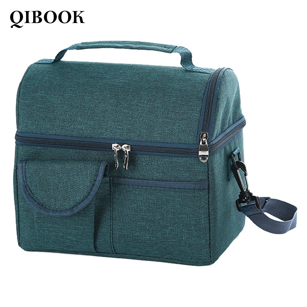 Large Insulated Lunch Bag Double Decker 