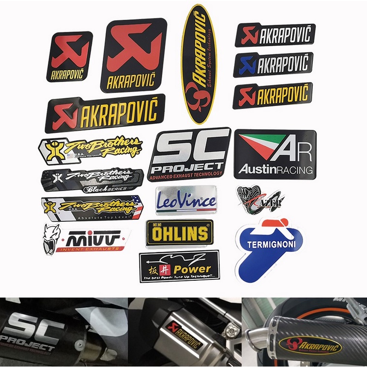 1pc Motorcycle Sticker Heat-resistant Scorpio Termignoni Decal Emblem badge 
