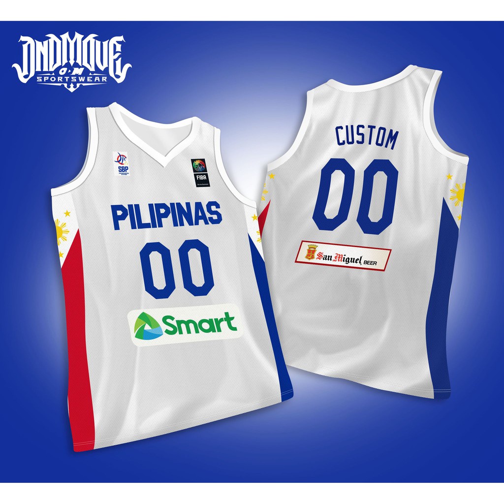 Basketball Jersey Gilas CUSTOM GILAS PILIPINAS White Jersey Customized