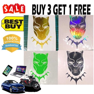 6 inches black panther sticker (buy 3 get 1 free) marvel car sticker logo glossy matte motorcyle