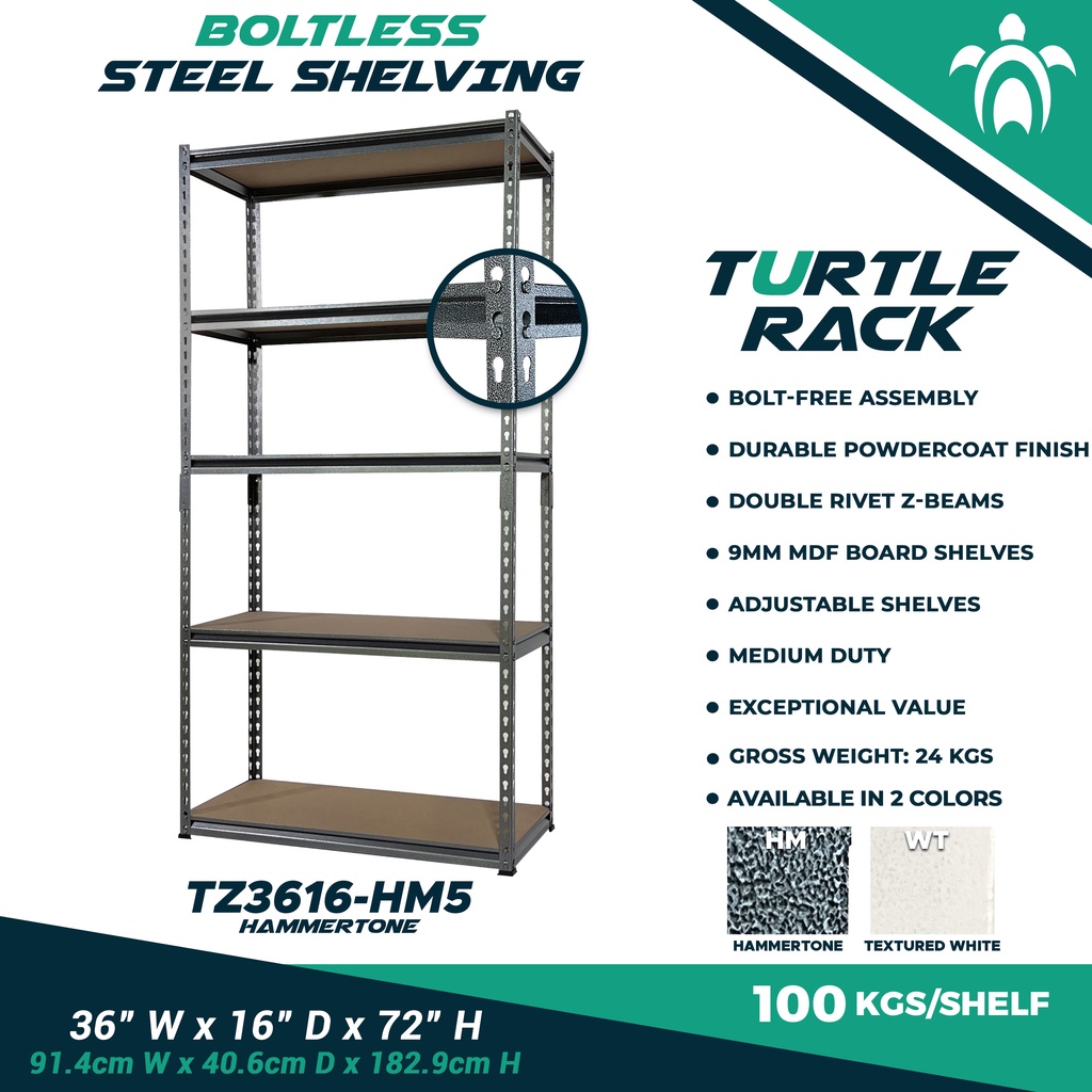 Boltless Steel Shelving Rivet Rack Adjustable 5 Layers Heavy Duty ...