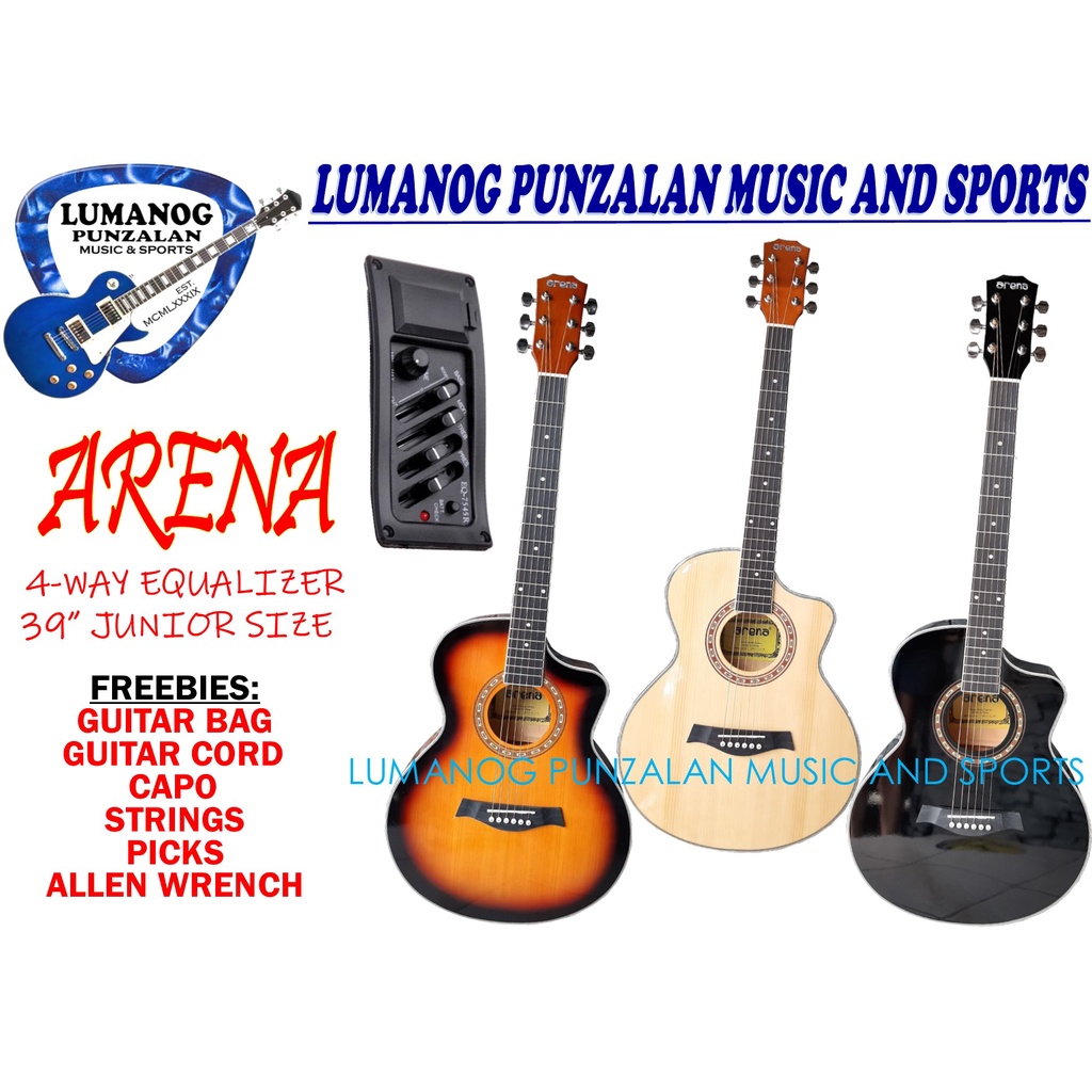 Arena 4Way Equalizer 39" Junior Size Spruce Wood Glossy Finish Guitar