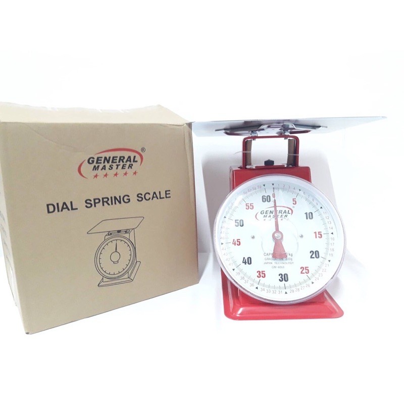 Heavy Duty General Master Dial Spring 60kg Flat Scaletimbangan Weighing Scale Shopee 0258