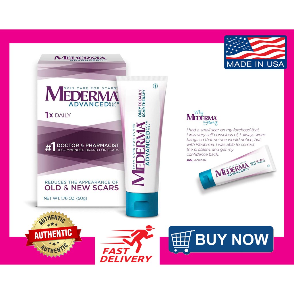 Mederma Advanced Scar Gel for New and Old Scars, 1X Daily Scar Therapy