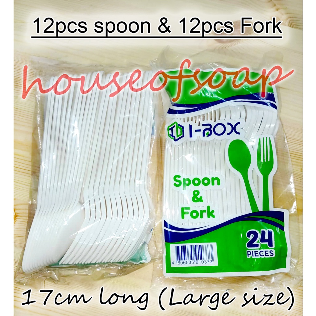 (24pcs) Large size Spoon & Fork / Kutsara at Tinidor Shopee Philippines