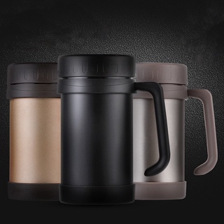 500Ml/17Oz Mug Stainless Steel Vacuum Flasks Thermoses Gold #9