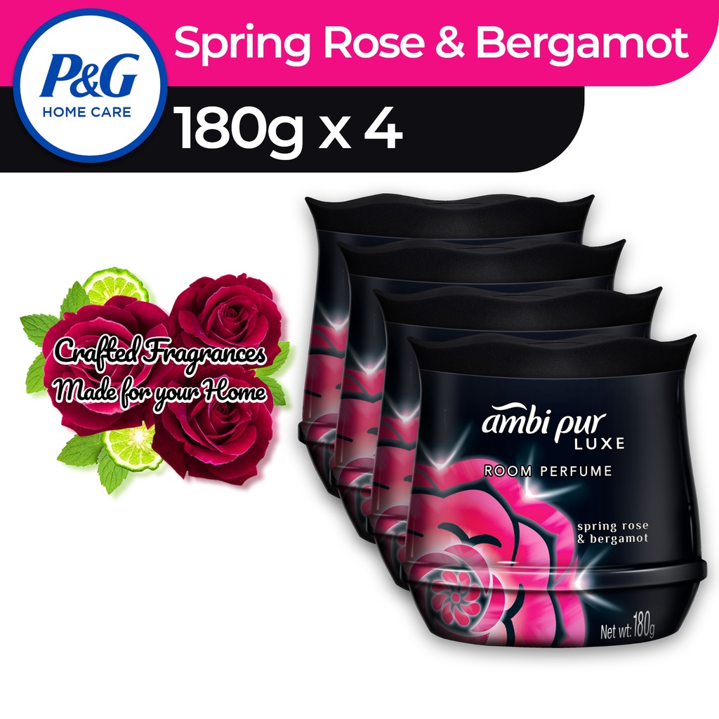 Ambi Pur Gel Luxe Spring Rose and Bergamot 180g x 4 Shopee Philippines