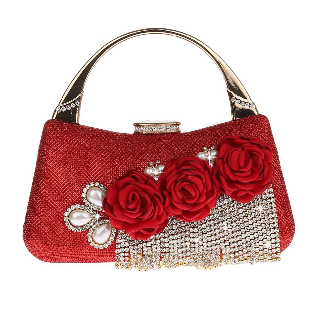 red clutch purse