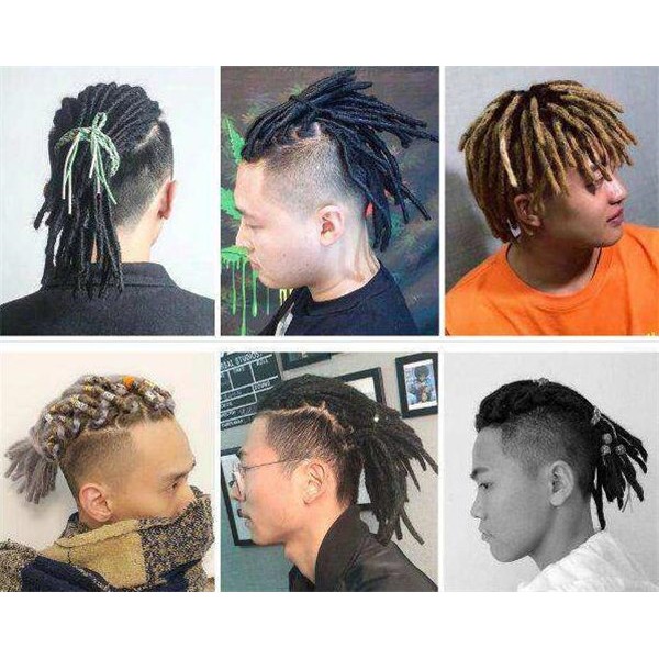 5 Pieces One Pack Handmade Dreadlocks Men Dreadlock Crochet Braiding Hair Extentions Hip Hop