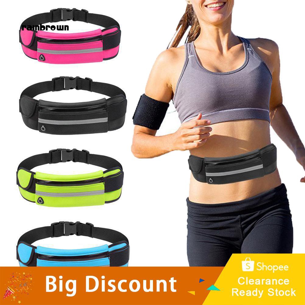 Ultra Slim Water Resistant Runners Belt Fanny Pack for Hiking Fitness Workout Exercise Adjustable Running Pouch Waist Bag for All Kinds of Phones TechRise Running Belt Waist Pack 
