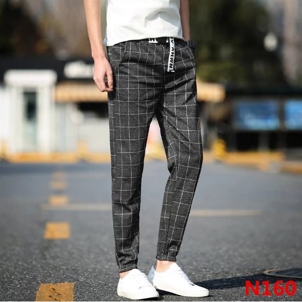 casual plaid pants men