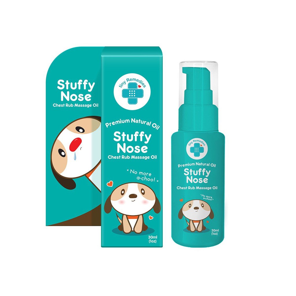 Tiny Remedies Stuffy Nose Natural Baby Chest Rub Massage Oil (30ml